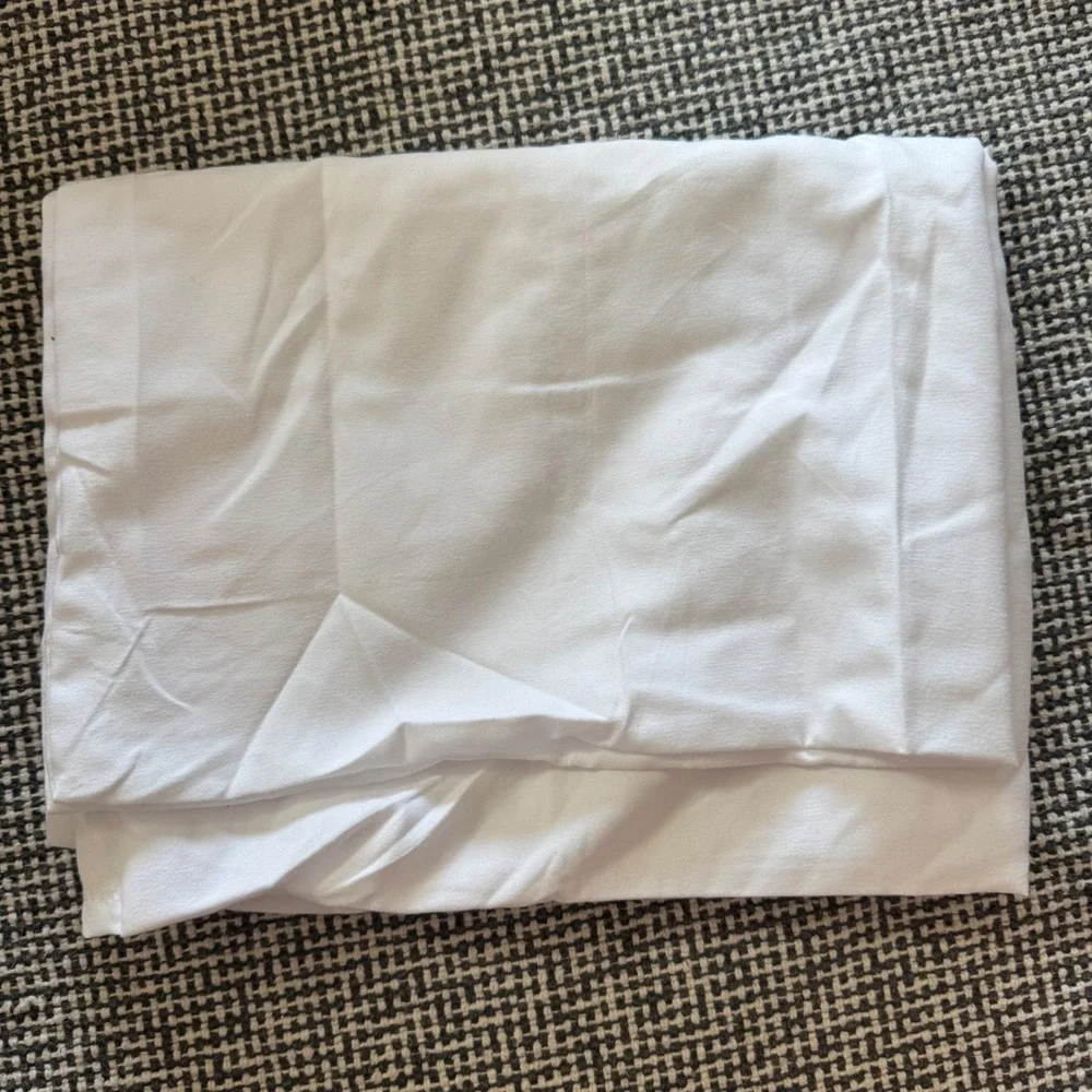 White Toddler Bed Sheet Set Fitted Flat Sheet and Pillowcase 3 Piece Set